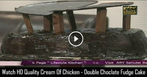 Cream Of Chicken – Double Choclate Fudge Cake – Lifestyle Kitchen 25th December 2015