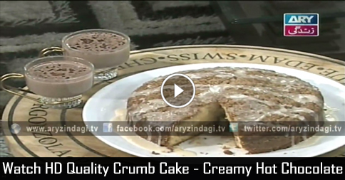 Crumb Cake – Creamy Hot Chocolate – Lifestyle Kitchen 4th January 2016