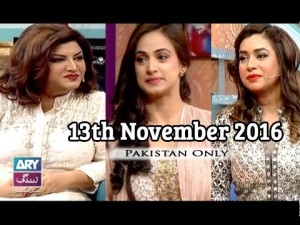 The Hina Dilpazeer Show Guest: Noor & Komal Rizvi – 13th November 2016