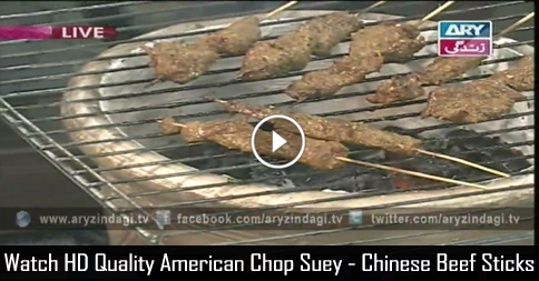 American Chop Suey – Chinese Beef Sticks – Lifestyle Kitchen 13th January 2016