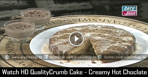Crumb Cake – Creamy Hot Choclate – 1st February 2016